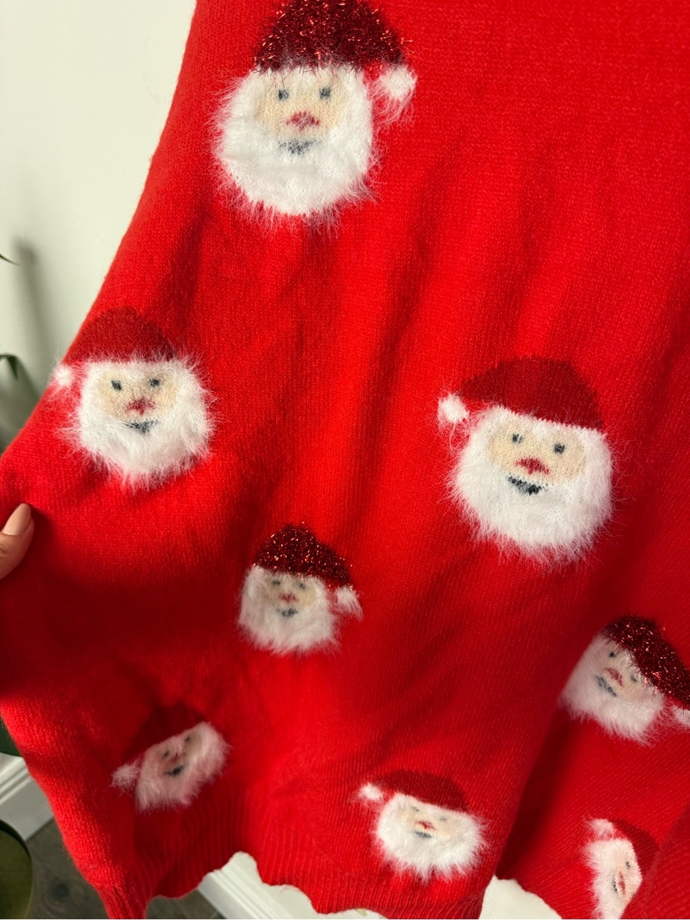 Haptics by Holly Harper Fuzzy Santa Christmas Sweater | 2X | Festive Holiday - Picture 3 of 5